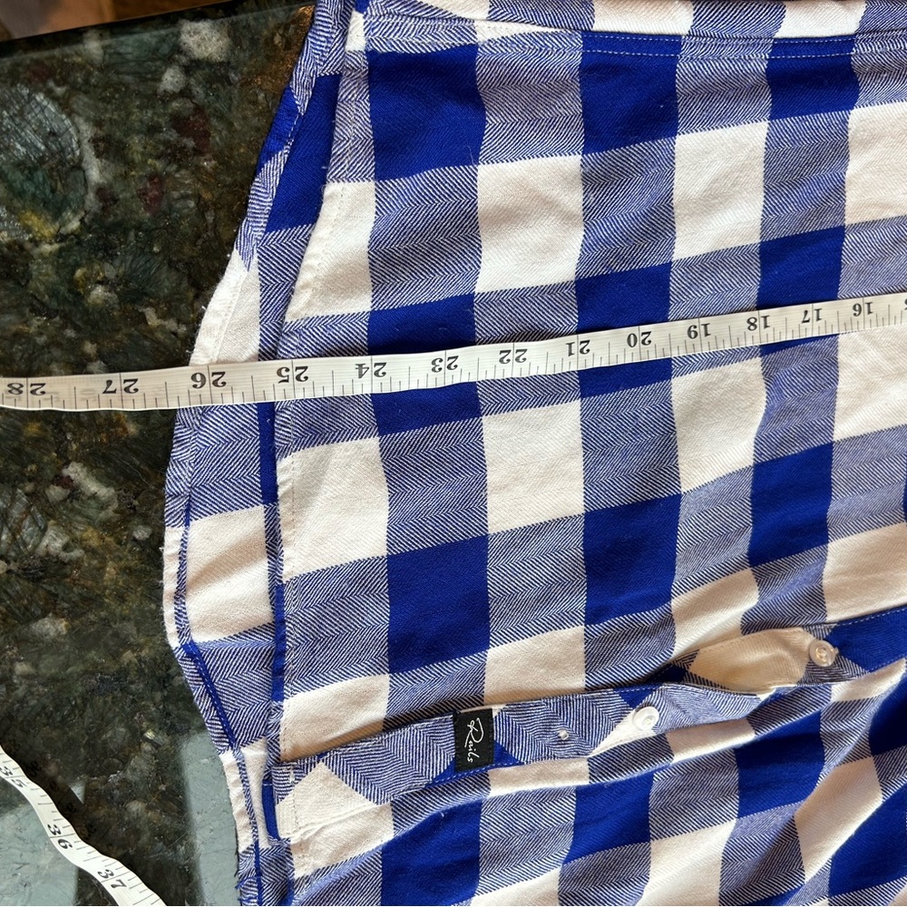 RAILS Hunter Cobalt and White Buffalo Check Button Down Long Sleeve. Soft!! Med - Picture 15 of 15